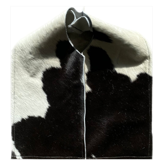 Slouch Tote | Black & White Fur